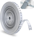 Galvanized Metal Pipe Strap, 100 Feet 24-Gauge Galvanized Hanger Straps, Pipe Hanger Strap Pipe Strap Metal Strap for Pipe Support Hanging and Flexible Trimming with Holes