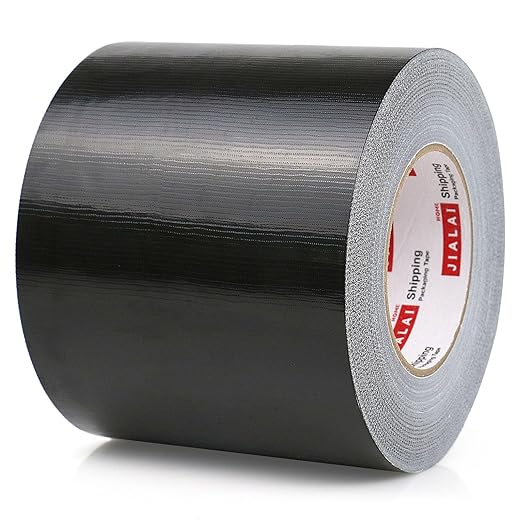 Wide Duct Tape, Industrial Grade Black Wide Tape 5 inches x 55 Yards (164 ft), 9 Mil Heavy-Duty, Waterproof, Strong, Flexible, No Residue, UV Resistant for Crafts & Home Improvement