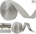 Frienda 2 Rolls Duct Strap Duct Support Webbing Wide Webbing Strap Support Belt Heavy Duty(200 ft X 1.97 Inch,Silver Gray)