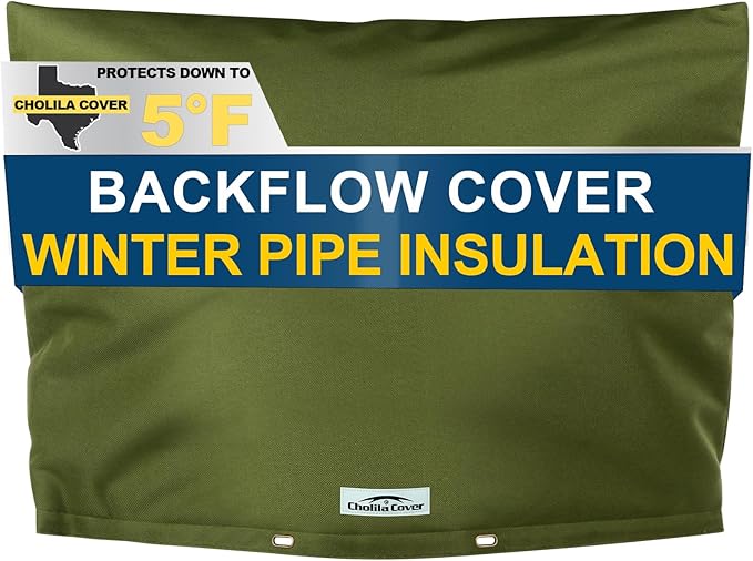 Backflow Preventer Cover Insulated (5˚F) - 36" W x 24" H Backflow Cover for Winter Pipe Freeze Protection - Sprinkler Covers for Outside, Double Wall Insulation Cover Green