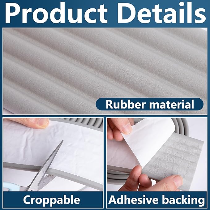 16.4 Ft x 3.2 inch Water Pipe Insulation Tape-Weather Resistant Foam Pipe Insulation Wrap for Winter Cold Hot Water Pipe-Self Adhesive Tube Insulation Wrap for Winter Freeze Protection (Grey)