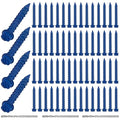 300 Qty 1/4" x 1-3/4" Hex Head Concrete Screws Anchor with Drill Bits Blue Slotted Hex Screws for Anchor Masonry, Block, Brick, Cement, Stucco, Diamond Point and Wood Fastening