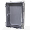 ABS Electrical Junction Box, Ventilated Design, Cable Grommets, IP65 Waterproof Enclosure, Indoor/Outdoor Use with Mounting Panel.. (Clear Cover, 17.7"x13.7"x7.9")