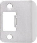 Round Corner Extended Lip Strike Plate, 2-1/4" x 1-1/2", (2" Overall Length), Satin Chrome by Stone Harbor Hardware