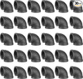 1" Elbow, 30 Pack DN25 Threaded Cast Malleable Iron Elbow for Steampunk Vintage Shelf Bracket DIY Plumbing Pipe Decor Furniture (30, 1")