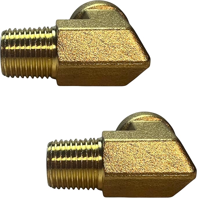 2pcs 90 Degree Brass Barstock Street Elbow 1/8" NPT Male to 1/8" NPT Female Forged Fitting by CX WONDERLAND