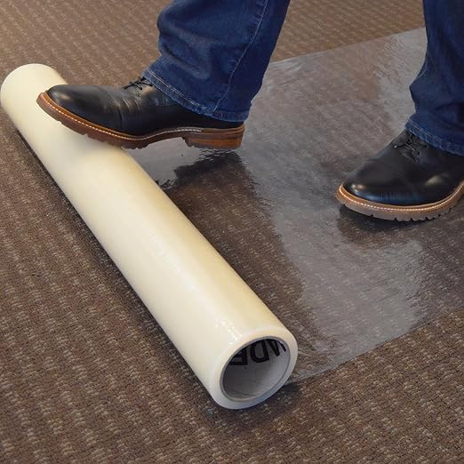 ZIP-UP Carpet Protection Film - 36" x 500' Floor and Surface Shield with Self Adhesive Backing & Easy Installation - CPF36500