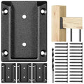 4pcs ADC-12 Aluminum Deck Railing Bracket, Deck Railing Connectors for 2"x4" (Actually 1.5"x3.5") Wooden Deck Railing Post to Handrail Connection (Black)