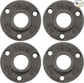 3/4" Floor Flange, Home TZH Malleable Iron Threaded Pipe Flange Fittings for Industrial vintage style, Flanges with Threaded Hole for DIY Project/Furniture/Shelving Decoration(4 Pack)