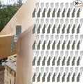 50Pcs Hurricane Straps Tie Brackets, H2.5A Right Tie 18-Gauge Galvanized Hurricane Tie Heavy Duty Hurricane Straps/Rafters Ties for Wood
