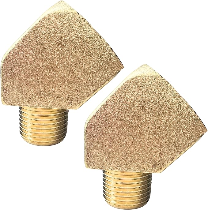 2pcs Brass 3/8" NPT Male x 3/8" NPT Female 45 Degree Street Elbow Fitting by CX WONDERLAND