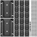 20pcs ADC-12 Aluminum Deck Railing Bracket, Deck Railing Connectors for 2"x4" (Actually 1.5"x3.5") Wooden Deck Railing Post to Handrail Connection (Black)