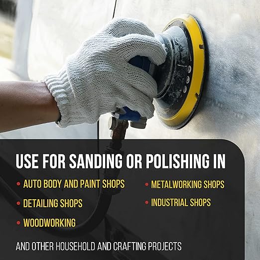 Dura-Gold Pro Series 6" Hook & Loop DA Backing Plate Pad, 15 (8 + 6 + 1) Hole Pattern Dustless - Low Profile Vented Edge, Dual-Action Random Orbital Sanding Pad, Sander Polisher Auto Woodworking