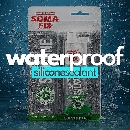 Silicone Caulk - Squeeze Tube Silicone Sealant for Wood, Kitchen, Bathroom, Sink, and Windows - Multi-Purpose & Waterproof (Gray)