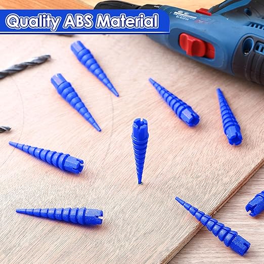 10 Pcs Wood Anchor, Stripped Screw Hole Repair Kit for Wood, Door, Fixing Stripped Screw Holes, Fits Wood Screws Sizes #2 to #16(Blue)