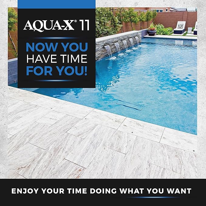 5 Gal. AQUA-X 11 Clear Penetrating Concrete Sealer & Stone | Natural Finish | Professional Grade | Indoor & Outdoor | Fast Dry and Long Lasting Protection