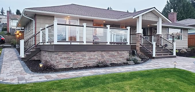 GenStone Faux Stacked Stone Left Corner Panel 12.5" x 11.25" in Desert Sunrise Color for Do It Yourself Friendly Home Improvement Projects