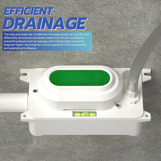 110V 0.6L Water Tank Condensate Pump, 6.6ft Lift Drain Pump for Ice Maker, 100L/H Flow, Commercial Ice Maker Drain Pump, Auto On/Off