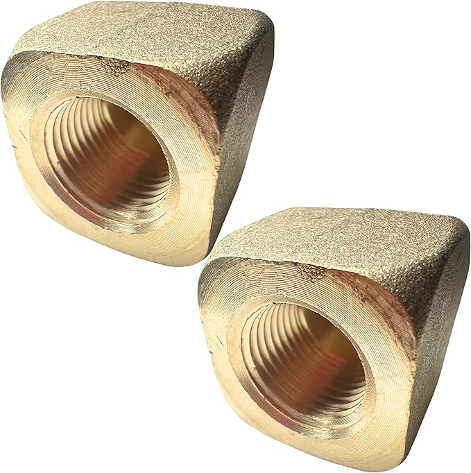 2pcs Brass 3/8" NPT Male x 3/8" NPT Female 45 Degree Street Elbow Fitting by CX WONDERLAND