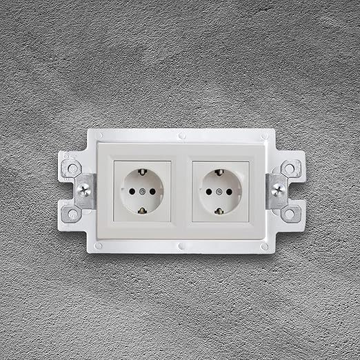 6 Pcs BE1-2 Electrical Outlet Box Extenders, Electrical Box Extender, 1 Gang Power Outlet Box Extender, Electric Box Extenders for Outlets, Single Gang Electric Outlet Box Extension with 12 Screws