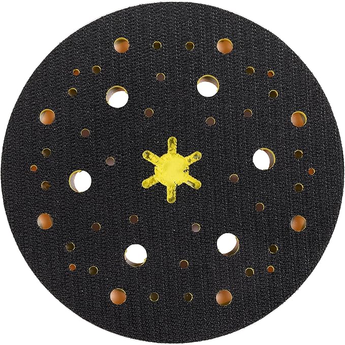 6 inch with 48 Holes Hook and Loop Backing Pad for Air Sander Polisher, 5/16"-24 Thread Max 13000RPM, Pack of 1