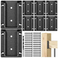 8pcs ADC-12 Aluminum Deck Railing Bracket, Deck Railing Connectors for 2"x4" (Actually 1.5"x3.5") Wooden Deck Railing Post to Handrail Connection (Black)