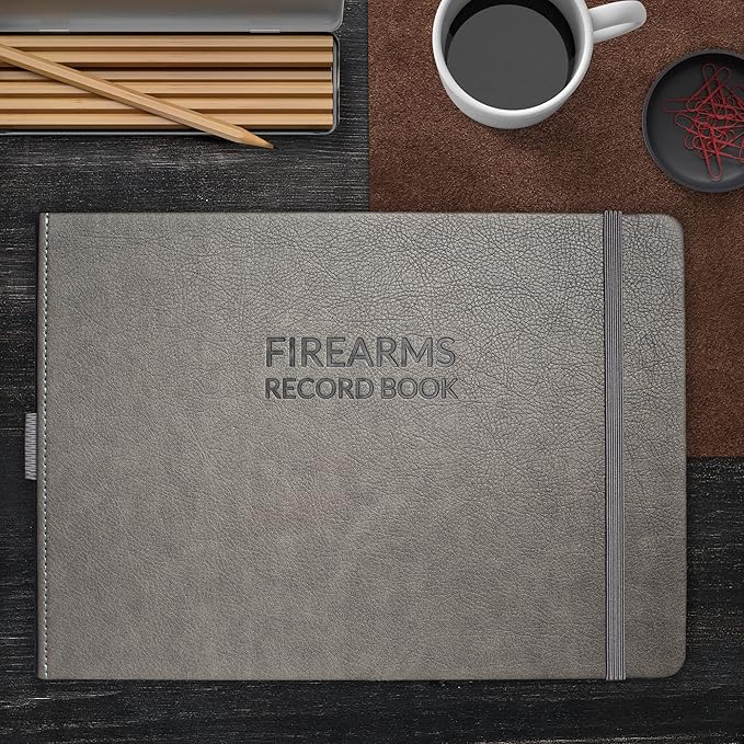 Skyline Firearms Acquisition & Disposition Record Book – Hardcover Gun Log Book for Firearm Dealers & Personal Use – Log Book for Receipt & Disposition Records, 10x7″(Gray)