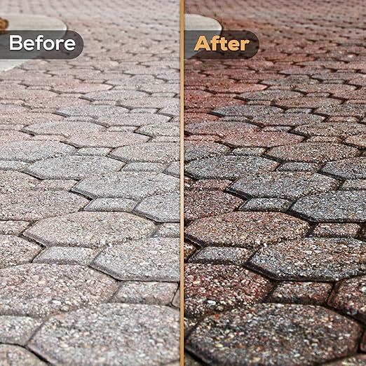 DOMINATOR SG+ Clear Acrylic Sealer 2.5 Gal | High Gloss Paver Sealer | Wet Look, Color Enhancing | Professional Grade | Concrete Pavers and Decorative Concrete | Fast Dry | Driveway, Patio and More