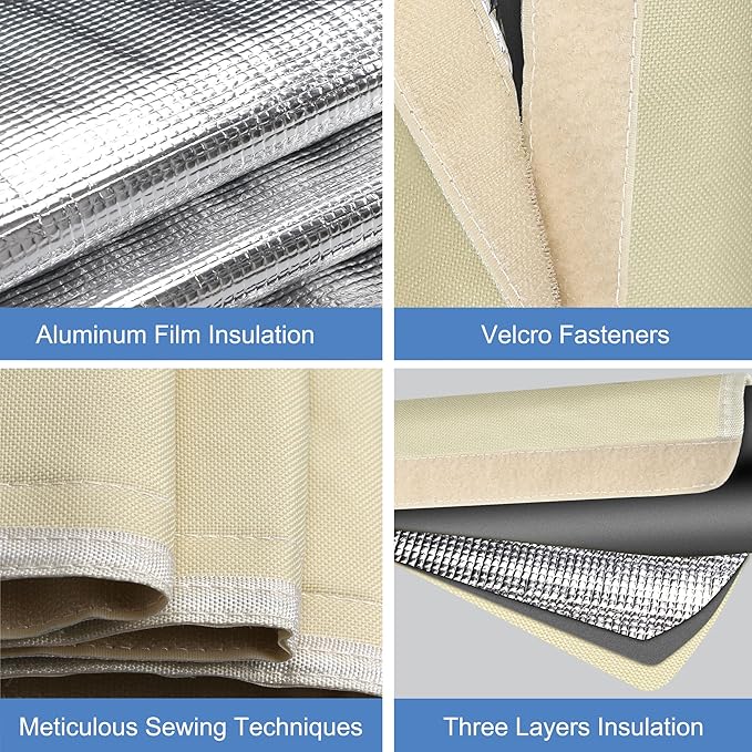 HVAC Copper Pipe Insulation Cover, 72''x10.2'' Outdoor Mini Split AC Heating System Line Foam Tube Protector Sleeve, Flexible Insulation Wrap for Central Air Conditioner and Heat Pump, Khaki 1PCS