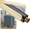 HVAC Copper Pipe Insulation Cover, 600D Oxford AC Pipe Insulation Cover for Outside, Outdoor Flexible Air Conditioner Line Insulation Sleeve for Central Air Conditioning Mini Splits, Khaki 72x10.2 in