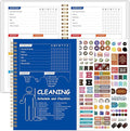 Cleaning Planner & Checklist, Undated Daily Weekly Household Cleaning Schedule Organizer, Home Cleaning Journal to Stay Neat, Organized & Stress-Free（Blue）
