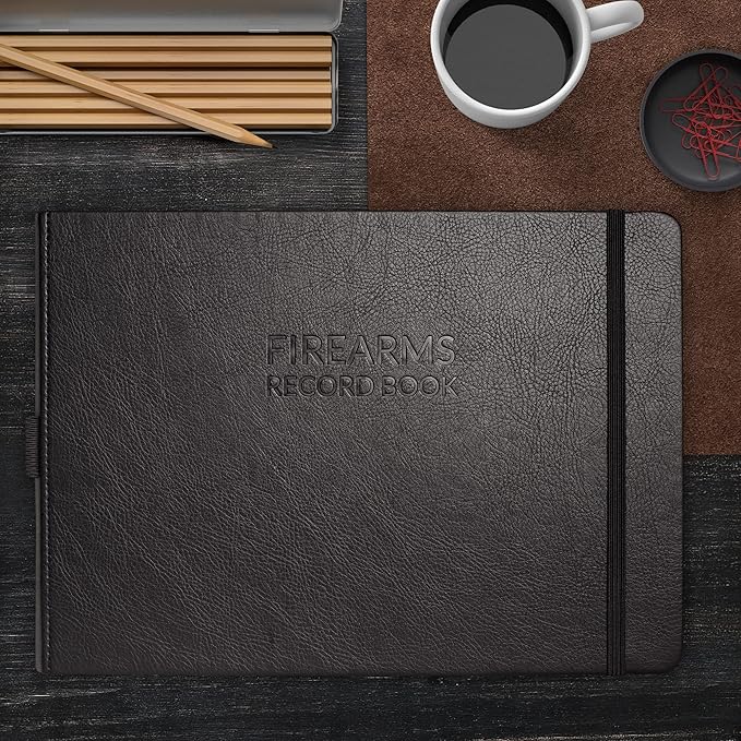 Skyline Firearms Acquisition & Disposition Record Book – Hardcover Gun Log Book for Firearm Dealers & Personal Use – Log Book for Receipt & Disposition Records, 10x7″(Black)