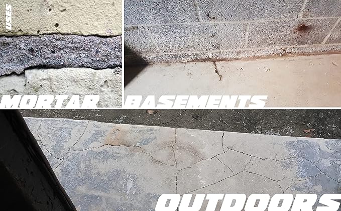 CrackWeld PRO Concrete Floor Repair Kit – Seal Cracks in Basement Slabs, Driveways, Garages, Pool Decks, and More. Indoor/Outdoor. Fast-Curing. No Grinding Needed. Complete Repair Kit.