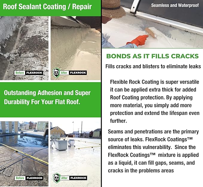 FX-100 Waterproof Sealant – Indoor & Outdoor Coating – Multi-Surface Leak Repair – Easy to Apply – 3X Stronger Than Epoxy – Natural White / 2.5 Gallon Kit with Application Tools