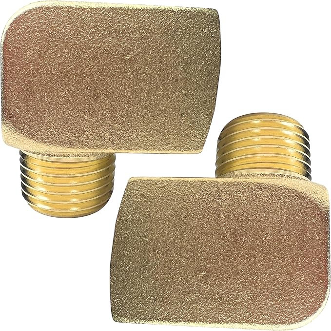 2pcs Brass 1/2" NPT Male x 1/2" NPT Female 90 Degree Forged Barstock Street Elbow Fitting Connection by CX WONDERLAND