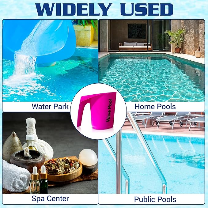 DE Pool Filter Powder Scoop – 1 lb Measurement – Compatible with All DE Filters – EZ Grip Design for Easy Handling – Large DE Chemical Scooper for Pool Maintenance