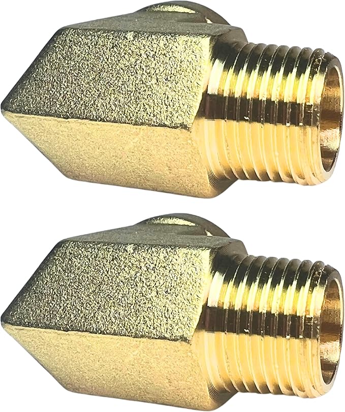 2pcs 90 Degree Brass Barstock Street Elbow 3/8" NPT Male to 3/8" NPT Female Forged Fitting by CX WONDERLAND