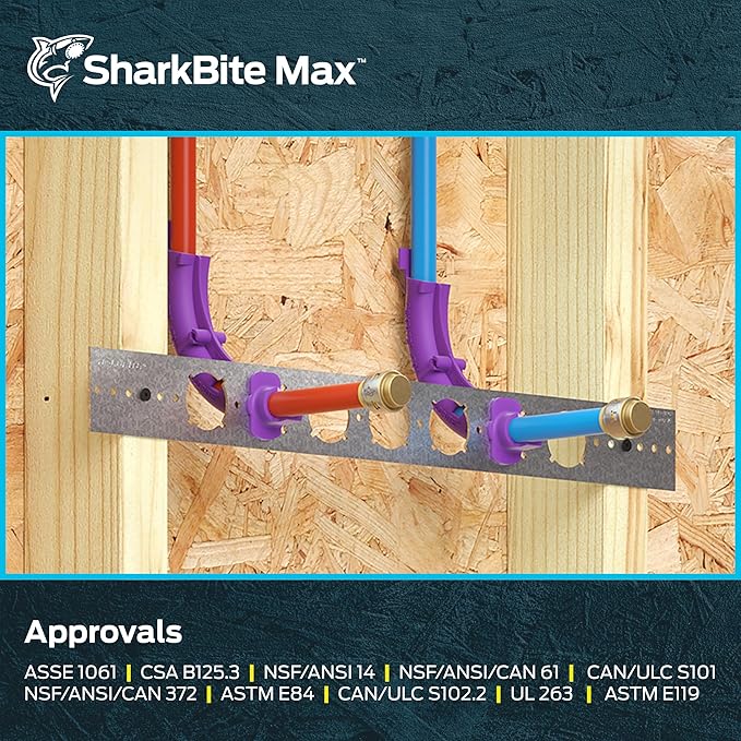 SharkBite Max 3/4 Inch Push Cap, Push to Connect Brass Plumbing Fitting, PEX Pipe, Copper, CPVC, PE-RT, HDPE, UR518A