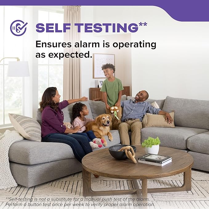 Kidde Hardwired Smoke & Carbon Monoxide Detector for Home, Voice Alerts, 2 AA Battery Backup, 3-Pack