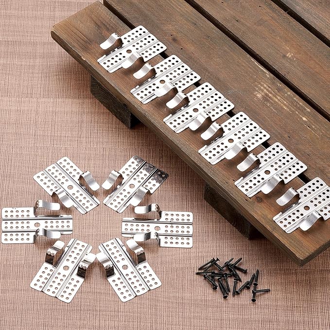 12 Pack 1/2" Drywall Repair Clips Patch Kits Including 12 Drywall Repair Clips and 24 Matching Screws for Wall Hole