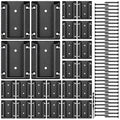 40pcs ADC-12 Aluminum Deck Railing Bracket, Deck Railing Connectors for 2"x4" (Actually 1.5"x3.5") Wooden Deck Railing Post to Handrail Connection (Black)