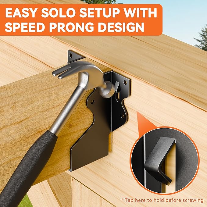 50 Pcs Black 2x4 Joist Hanger,LU24 18 Gauge Double Shear Face Mount Joist Hanger,Hurricane Ties for Rafters Tie Brackets Great for Floor Deck and Ceiling Joists