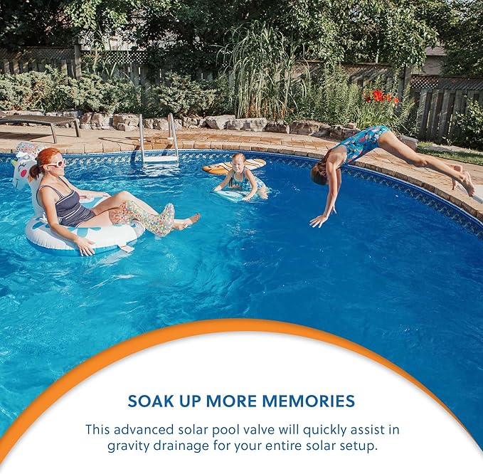 SOLAR POOL SUPPLY Vacuum Relief Valve for Solar Pool Heaters | Simplify Gravity Drainage in Solar Pool Heater Systems and Piping to Maximize Warmth and Minimize Buildup