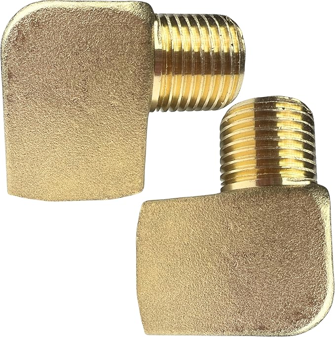 2pcs Brass 1/4" NPT Male x 1/4" NPT Female 45 Degree Street Elbow Fitting by CX WONDERLAND