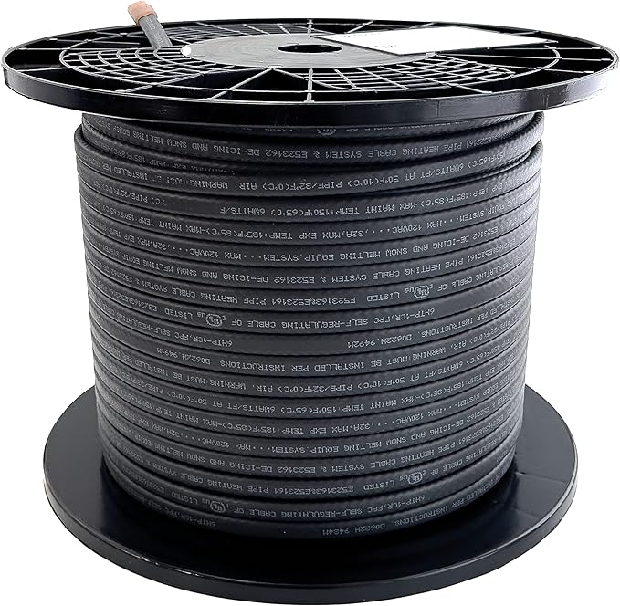 Radiant Solutions Company Heat Tape Pro - Self-Regulating Heat Cable - Long Term Ice Dam, Roofing, Gutter & Pipe Freeze Protection - 12 MM, 8 Watts Per Foot (1000, 240 Volt)