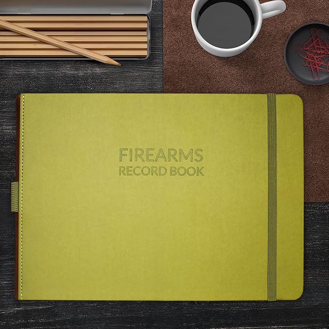 Skyline Firearms Acquisition & Disposition Record Book – Hardcover Gun Log Book for Firearm Dealers & Personal Use – Log Book for Receipt & Disposition Records, 10x7″(Olive Green)
