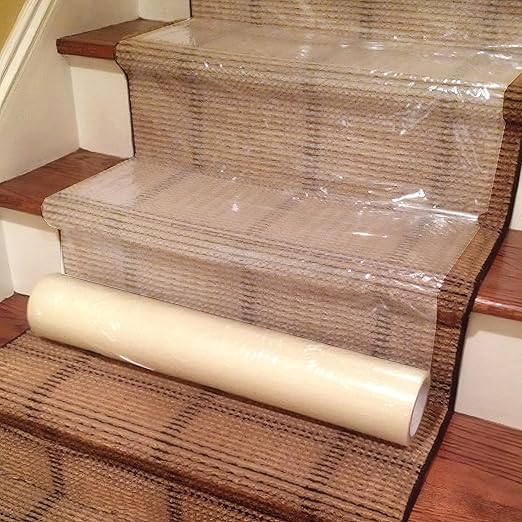 ZIP-UP Carpet Protection Film - 24" x 200' Floor and Surface Shield with Self Adhesive Backing & Easy Installation - CPF24200