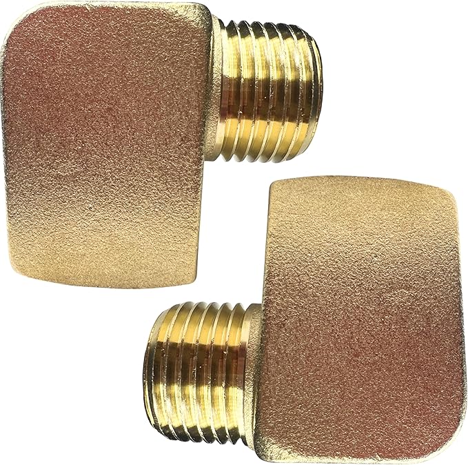 2pcs Brass 1/2" NPT Male x 1/2" NPT Female 90 Degree Forged Barstock Street Elbow Fitting Connection by CX WONDERLAND