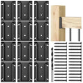 12pcs ADC-12 Aluminum Deck Railing Bracket, Deck Railing Connectors for 2"x4" (Actually 1.5"x3.5") Wooden Deck Railing Post to Handrail Connection (Black)