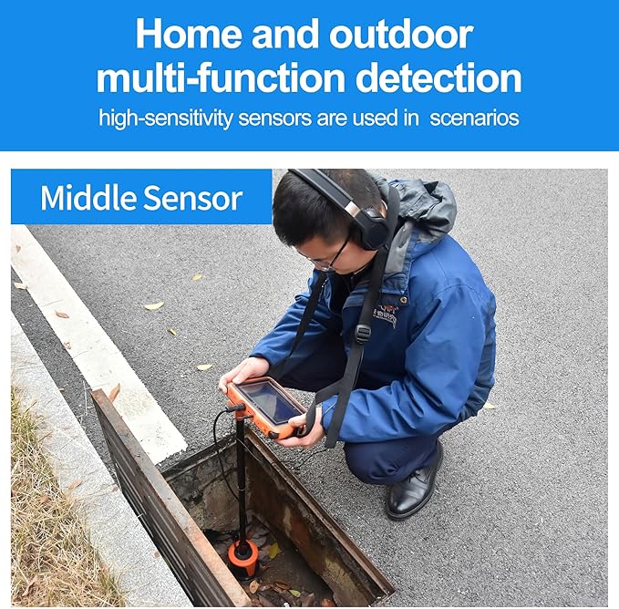 PQWT L7000 Underground Pipe Water Leak Detector Indoor and Outdoor Water Leak Detection with Frequency Analysis 1 to10000Hz
